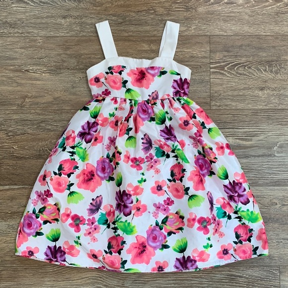 Cherokee Girls Size 7 Special Occasion Dress Floral Wedding Easter Party Holiday - Picture 1 of 5